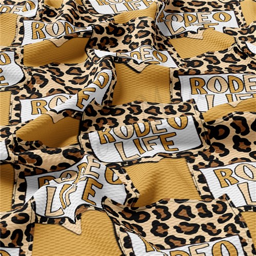 Rodeo Life Printed Liverpool Bullet Textured Stretch Solid Strip Thick Knit Jersey Fabric