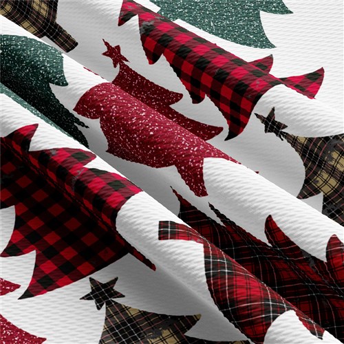 Christmas Liverpool Bullet Textured Stretch Solid Strip Thick Knit Jersey Fabric