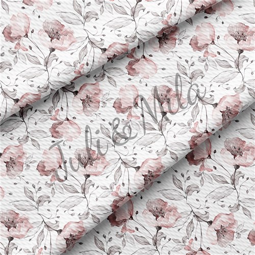 Printed Floral Liverpool Bow Watercolour flowers(F38) & Get a Free $89.99 Embroidery Bundle