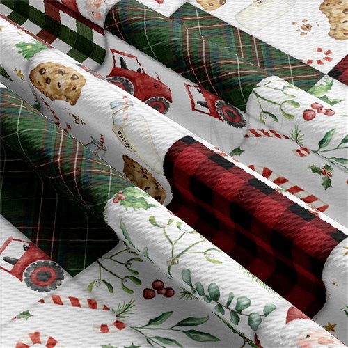 Christmas Candy Cane Liverpool Bullet Textured Stretch Solid Strip Thick Knit Jersey Fabric