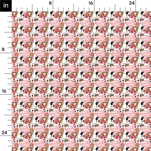 Mama's Cowgirl Printed Liverpool Bullet Textured Stretch Solid Strip Thick Knit Jersey Fabric