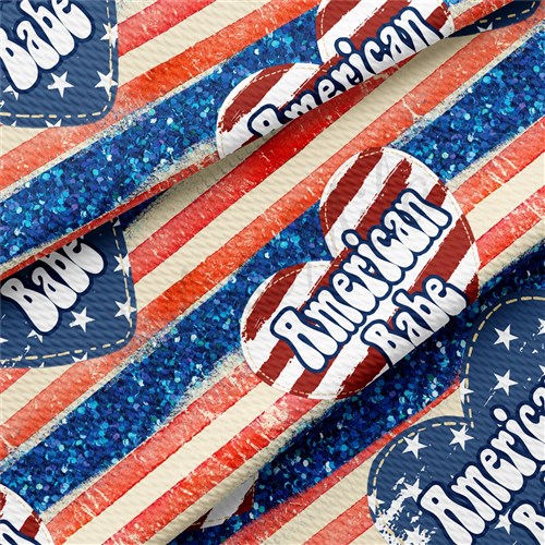 American Patriotic 4th of July Printed Liverpool AA1411 & Get a Free $89.99 Embroidery Bundle