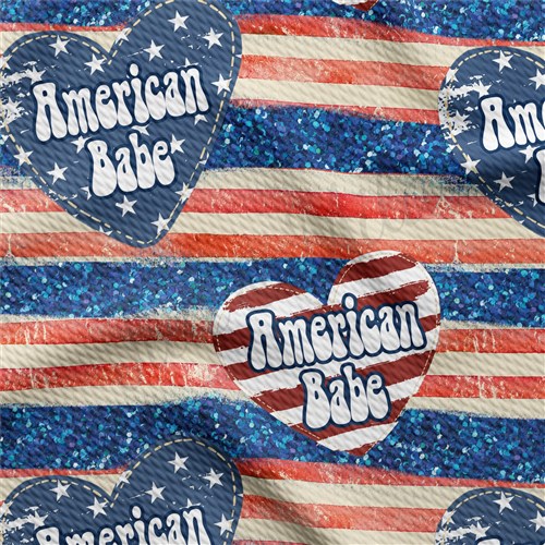 American Patriotic 4th of July Printed Liverpool AA1411 & Get a Free $89.99 Embroidery Bundle