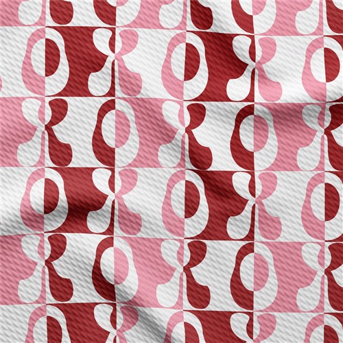Valentine's Day Printed Liverpool Bullet Textured Stretch Solid Strip Thick Knit Jersey Fabric