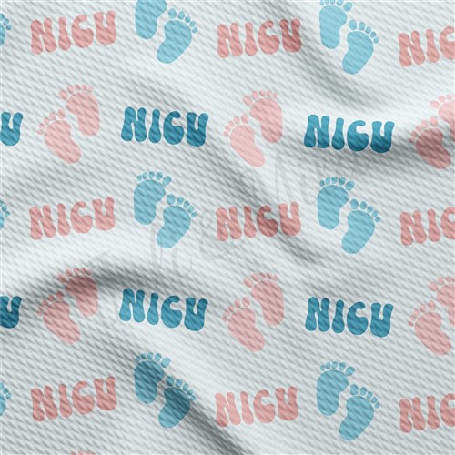Nicu Printed Liverpool Bullet Textured Stretch Solid Strip Thick Knit Jersey Fabric