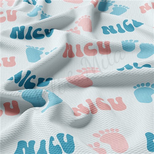 Nicu Printed Liverpool Bullet Textured Stretch Solid Strip Thick Knit Jersey Fabric