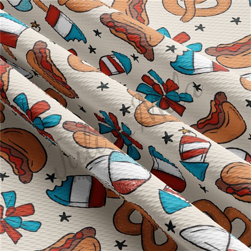 Patriotic 4th of July Liverpool Fabric PT58 TBP102 & Get a Free $89.99 Embroidery Bundle