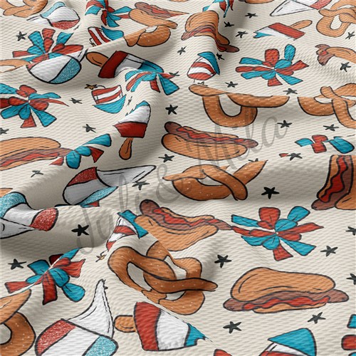 Patriotic 4th of July Liverpool Fabric PT58 TBP102 & Get a Free $89.99 Embroidery Bundle