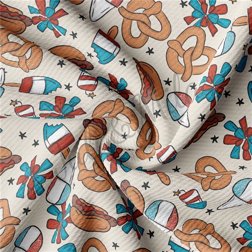 Patriotic 4th of July Liverpool Fabric PT58 TBP102 & Get a Free $89.99 Embroidery Bundle