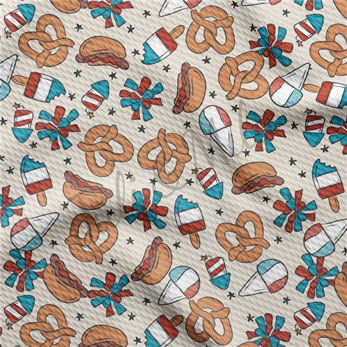 Patriotic 4th of July Liverpool Fabric PT58 TBP102 & Get a Free $89.99 Embroidery Bundle