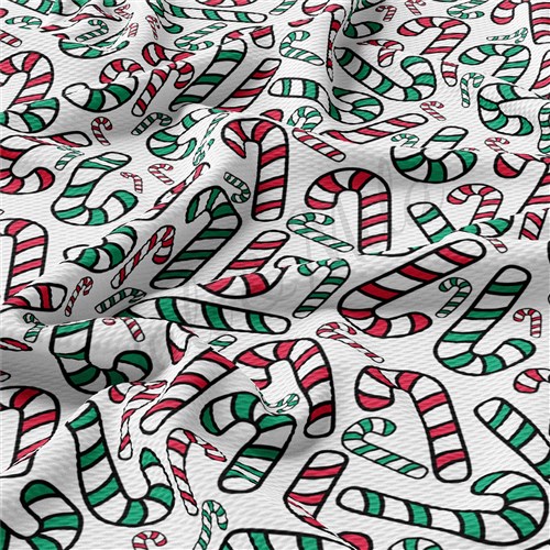 Christmas Liverpool Bullet Textured Stretch Solid Strip Thick Knit Jersey Fabric
