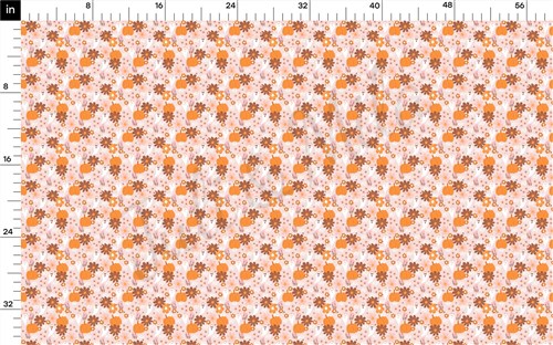 Fall Pumpkin Printed Liverpool Bullet Textured Stretch Solid Strip Thick Knit Jersey Fabric