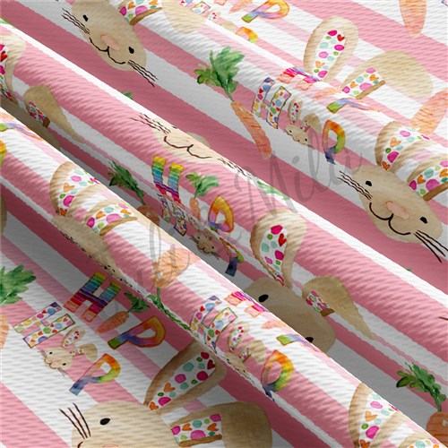 Easter Easter67 Liverpool Bullet Textured Stretch Solid Strip Thick Knit Jersey Fabric