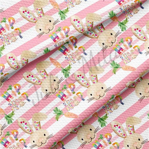 Easter Easter67 Liverpool Bullet Textured Stretch Solid Strip Thick Knit Jersey Fabric