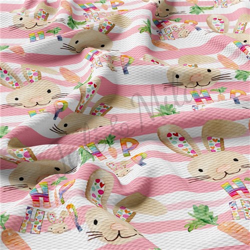 Easter Easter67 Liverpool Bullet Textured Stretch Solid Strip Thick Knit Jersey Fabric