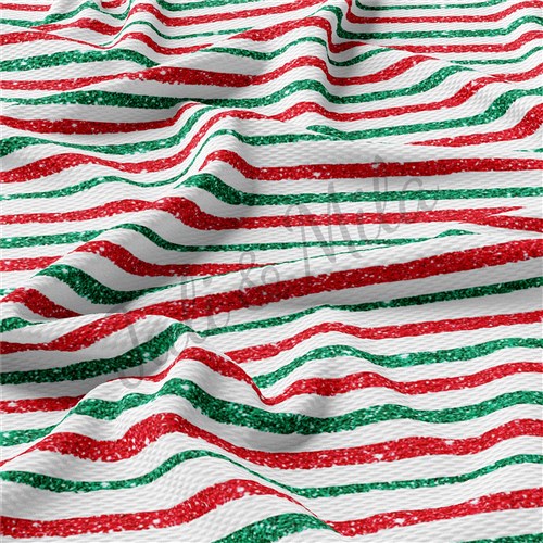 Christmas Liverpool Bullet Textured Stretch Solid Strip Thick Knit Jersey Fabric