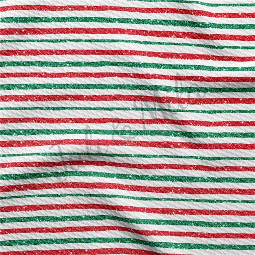 Christmas Liverpool Bullet Textured Stretch Solid Strip Thick Knit Jersey Fabric