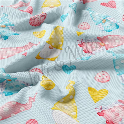 Easter Gnomes Liverpool Bullet Textured Stretch Solid Strip Thick Knit Jersey Fabric