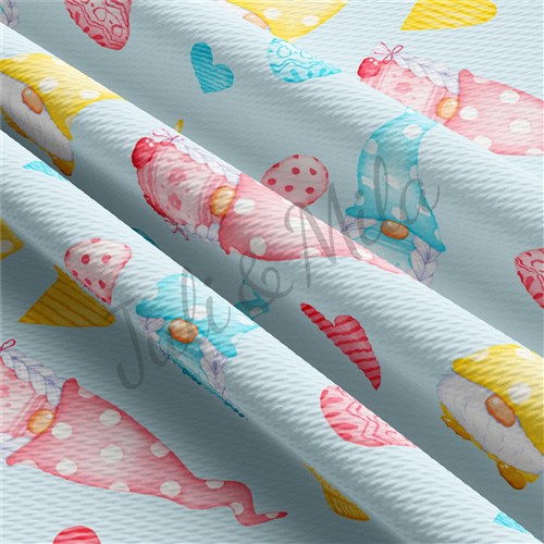 Easter Gnomes Liverpool Bullet Textured Stretch Solid Strip Thick Knit Jersey Fabric