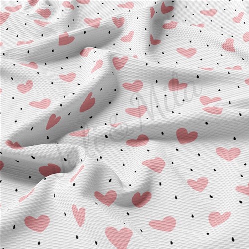 Valentine's Day Liverpool Bullet Textured Stretch Solid Strip Thick Knit Jersey Fabric