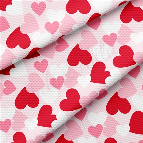 Valentine's Day Hearts Liverpool Bullet Textured Stretch Solid Strip Thick Knit Jersey Fabric
