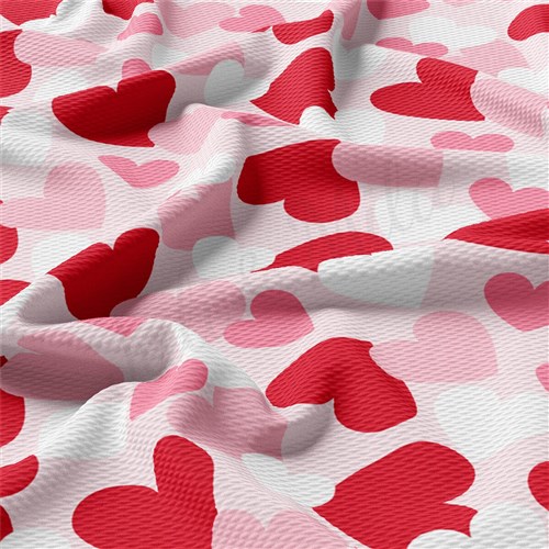 Valentine's Day Hearts Liverpool Bullet Textured Stretch Solid Strip Thick Knit Jersey Fabric