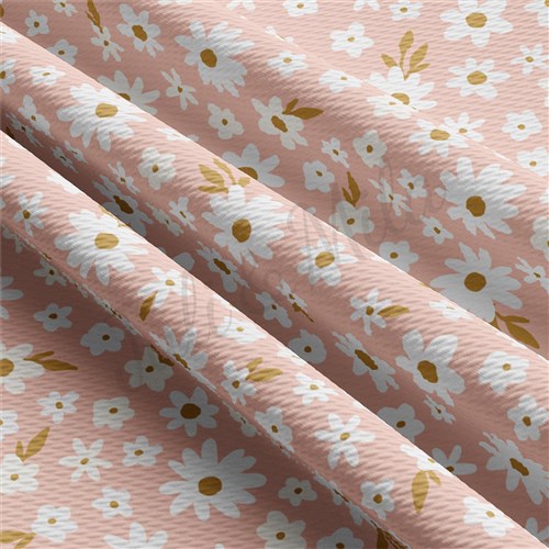 Floral Liverpool Bullet Textured Stretch Solid Strip Thick Knit Jersey Fabric