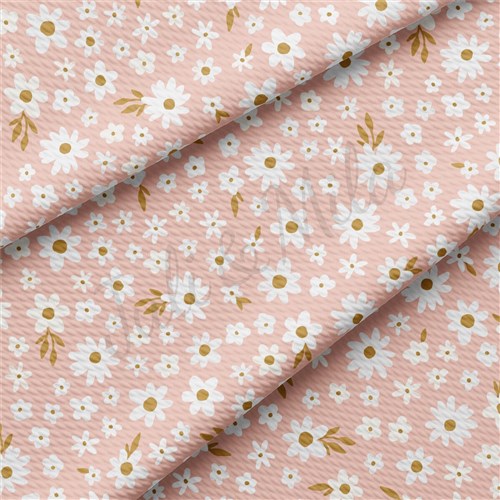 Floral Liverpool Bullet Textured Stretch Solid Strip Thick Knit Jersey Fabric