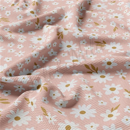 Floral Liverpool Bullet Textured Stretch Solid Strip Thick Knit Jersey Fabric