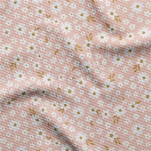 Floral Liverpool Bullet Textured Stretch Solid Strip Thick Knit Jersey Fabric