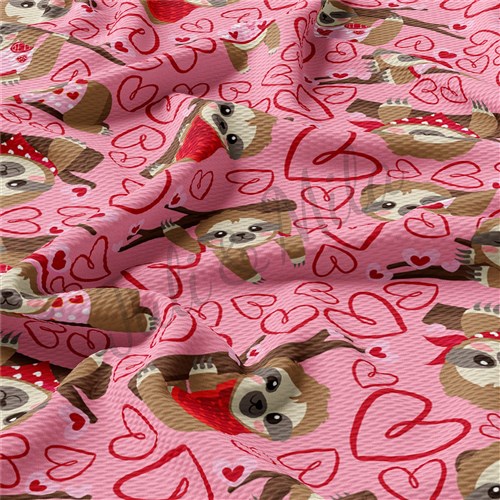 Valentine's Day Printed Liverpool Bullet Textured Stretch Solid Strip Thick Knit Jersey Fabric