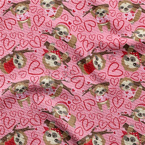Valentine's Day Printed Liverpool Bullet Textured Stretch Solid Strip Thick Knit Jersey Fabric