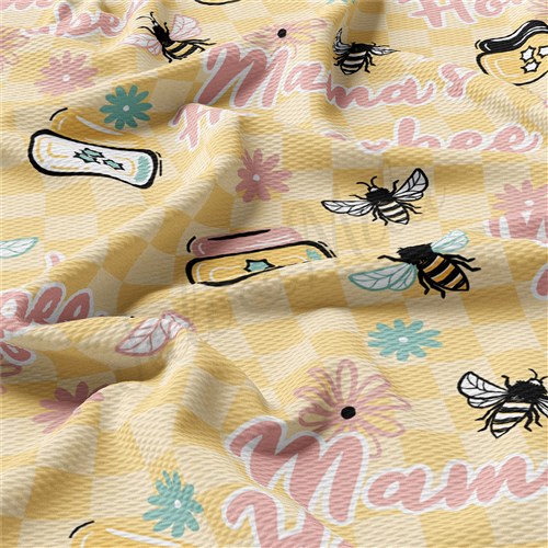 Mama's Honeybee Printed Liverpool Mother's Day AA1601 & Get a Free $89.99 Embroidery Bundle