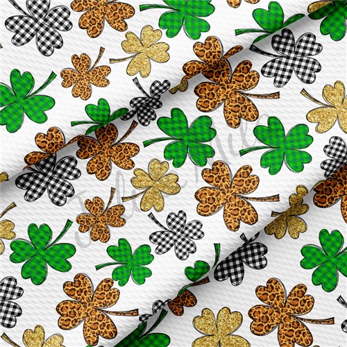 St. Patrick's Day Patrick25 Liverpool Bullet Textured Stretch Solid Strip Thick Knit Jersey Fabric