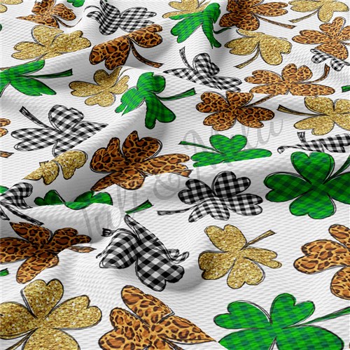 St. Patrick's Day Patrick25 Liverpool Bullet Textured Stretch Solid Strip Thick Knit Jersey Fabric