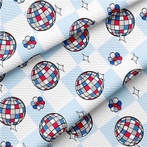 Patriotic 4th of July Printed Liverpool Fabric AA1522 & Get a Free $89.99 Embroidery Bundle