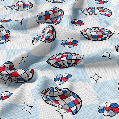 Patriotic 4th of July Printed Liverpool Fabric AA1522 & Get a Free $89.99 Embroidery Bundle