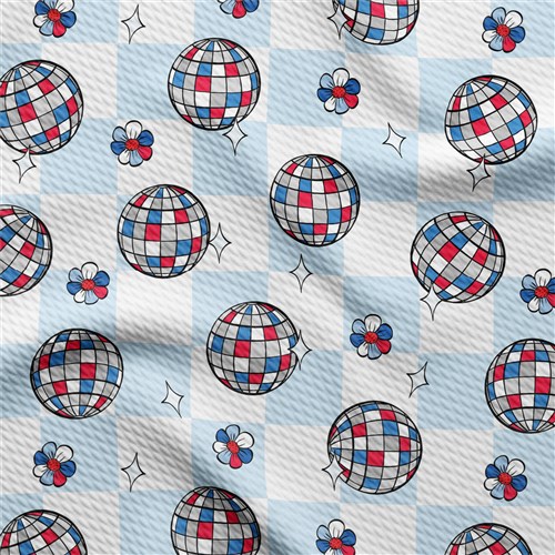 Patriotic 4th of July Printed Liverpool Fabric AA1522 & Get a Free $89.99 Embroidery Bundle