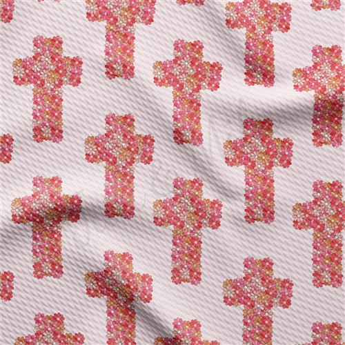 Easter Christmas Liverpool Bullet Textured Stretch Solid Strip Thick Knit Jersey Fabric