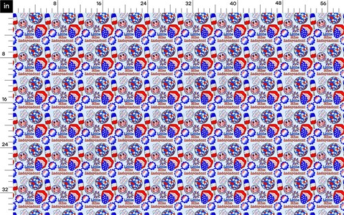 Little Miss Independent Patriotic 4th of July Printed Liverpool AA1680 & Get a Free $89.99 Embroidery Bundle