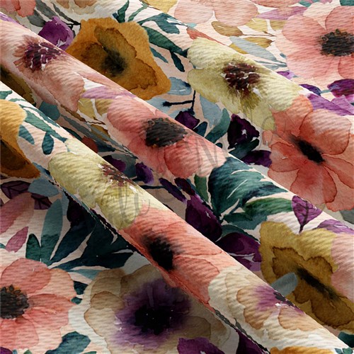 Printed Liverpool Bullet Textured Stretch Solid Strip Thick Knit Jersey Fabric
