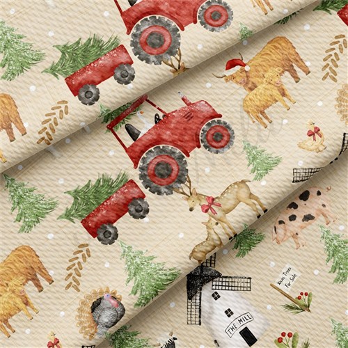 Christmas Christmas Liverpool Bullet Textured Stretch Solid Strip Thick Knit Jersey Fabric