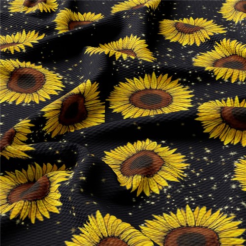 Sunflowers Fall Printed Liverpool Fabric Bow AA264 & Get a Free $89.99 Embroidery Bundle