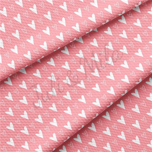 Valentine's Day Printed Liverpool Bullet Textured Stretch Solid Strip Thick Knit Jersey Fabric