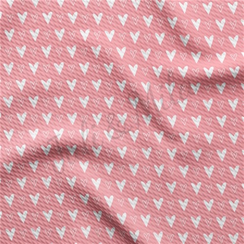 Valentine's Day Printed Liverpool Bullet Textured Stretch Solid Strip Thick Knit Jersey Fabric