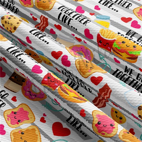 Valentine's Day Printed Liverpool Bullet Textured Stretch Solid Strip Thick Knit Jersey Fabric