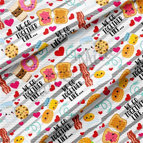 Valentine's Day Printed Liverpool Bullet Textured Stretch Solid Strip Thick Knit Jersey Fabric