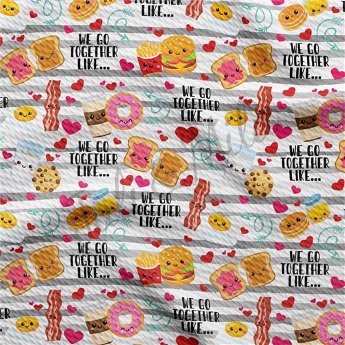 Valentine's Day Printed Liverpool Bullet Textured Stretch Solid Strip Thick Knit Jersey Fabric
