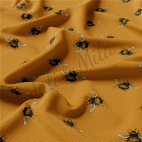 Bees Printed Liverpool 4 Way Fabric Bow AA268 & Get a Free $89.99 Embroidery Bundle