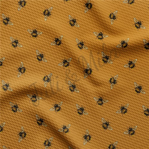 Bees Printed Liverpool 4 Way Fabric Bow AA268 & Get a Free $89.99 Embroidery Bundle